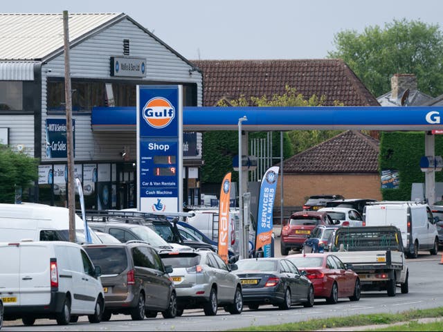 <p>Lily Potkin found herself in a two-hour queue for fuel</p>