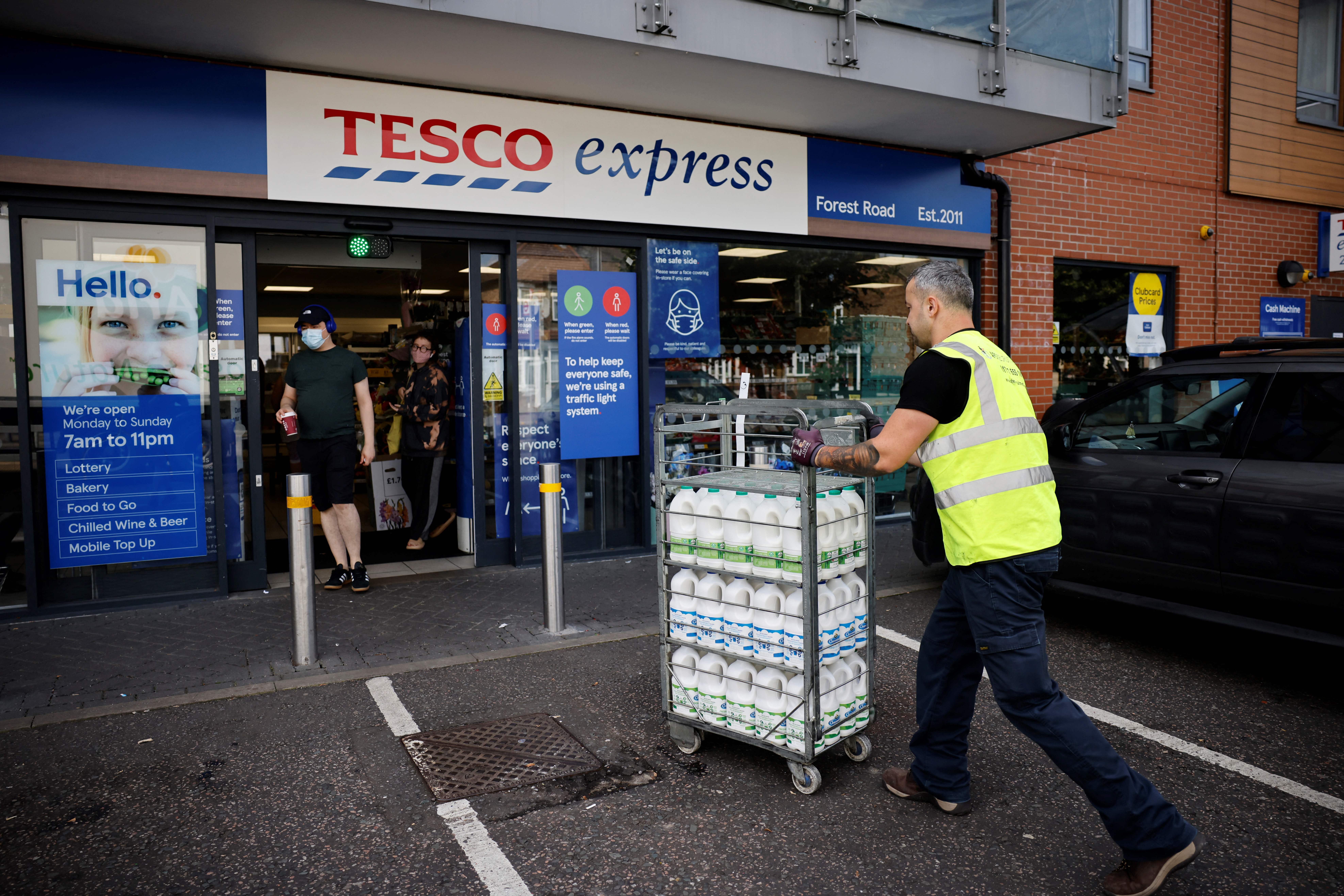 Milk is delivered to a Tesco Express – but not from the farmer down the street