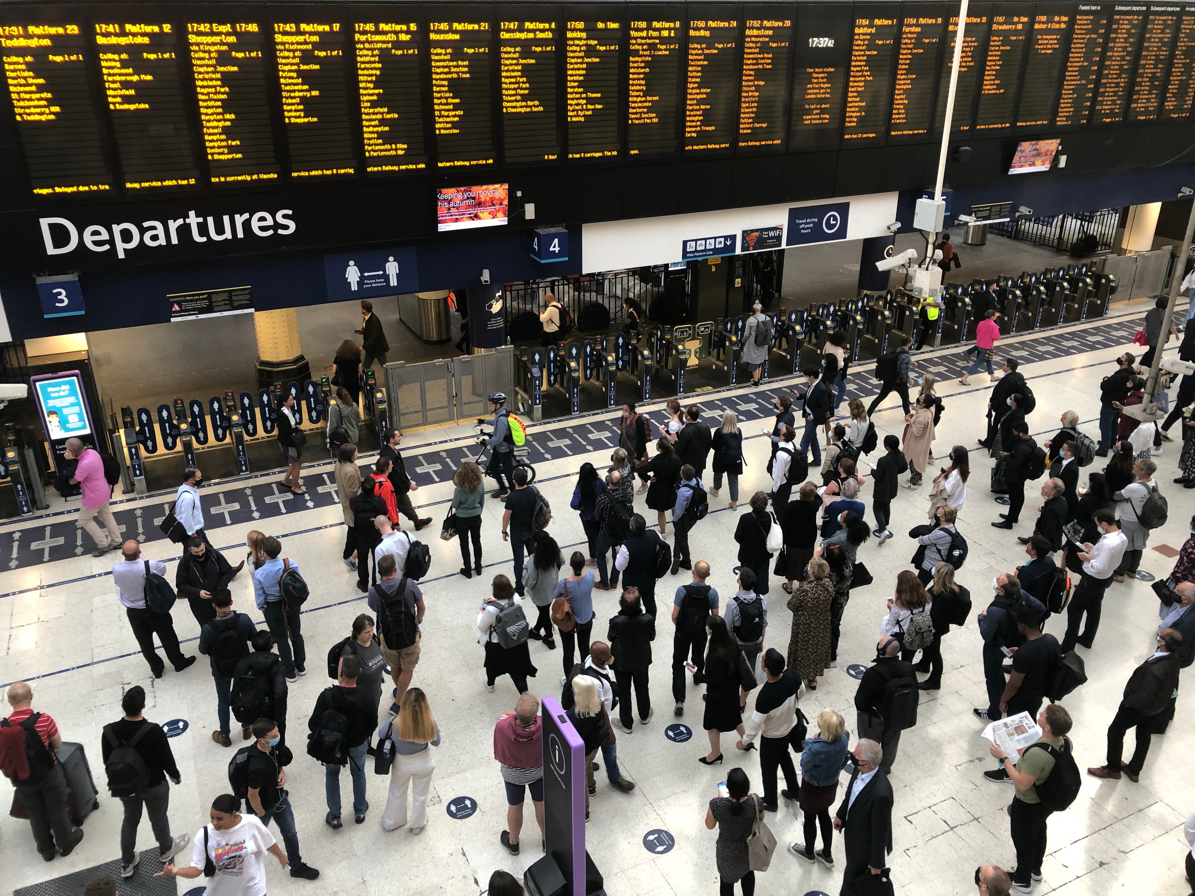 Fares fair? Commuters at the UK’s busiest railway station, London Waterloo