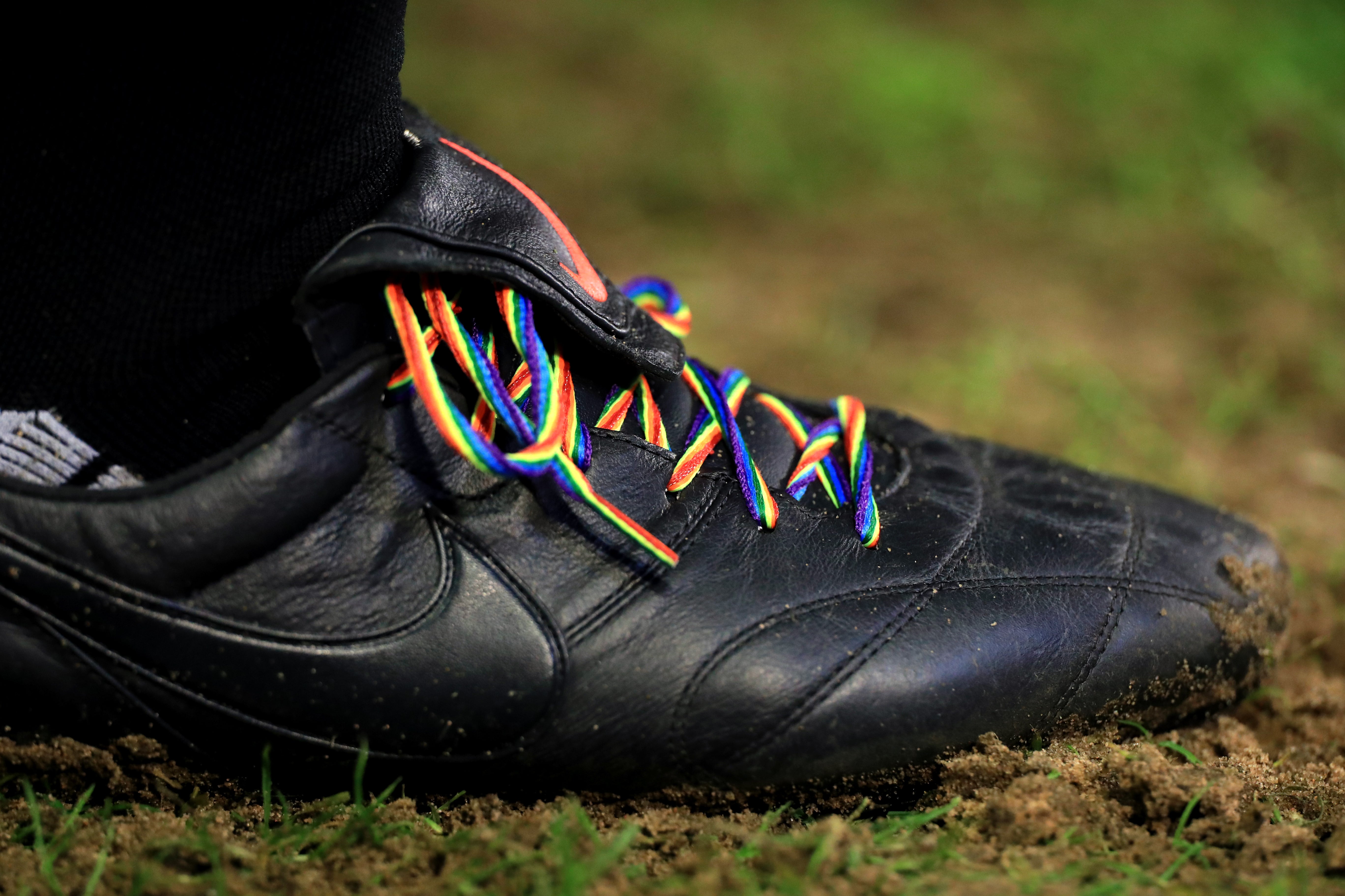Stonewall’s Rainbow Laces campaign has helped shine a light on homophobia in football. (Mike Egerton/PA)