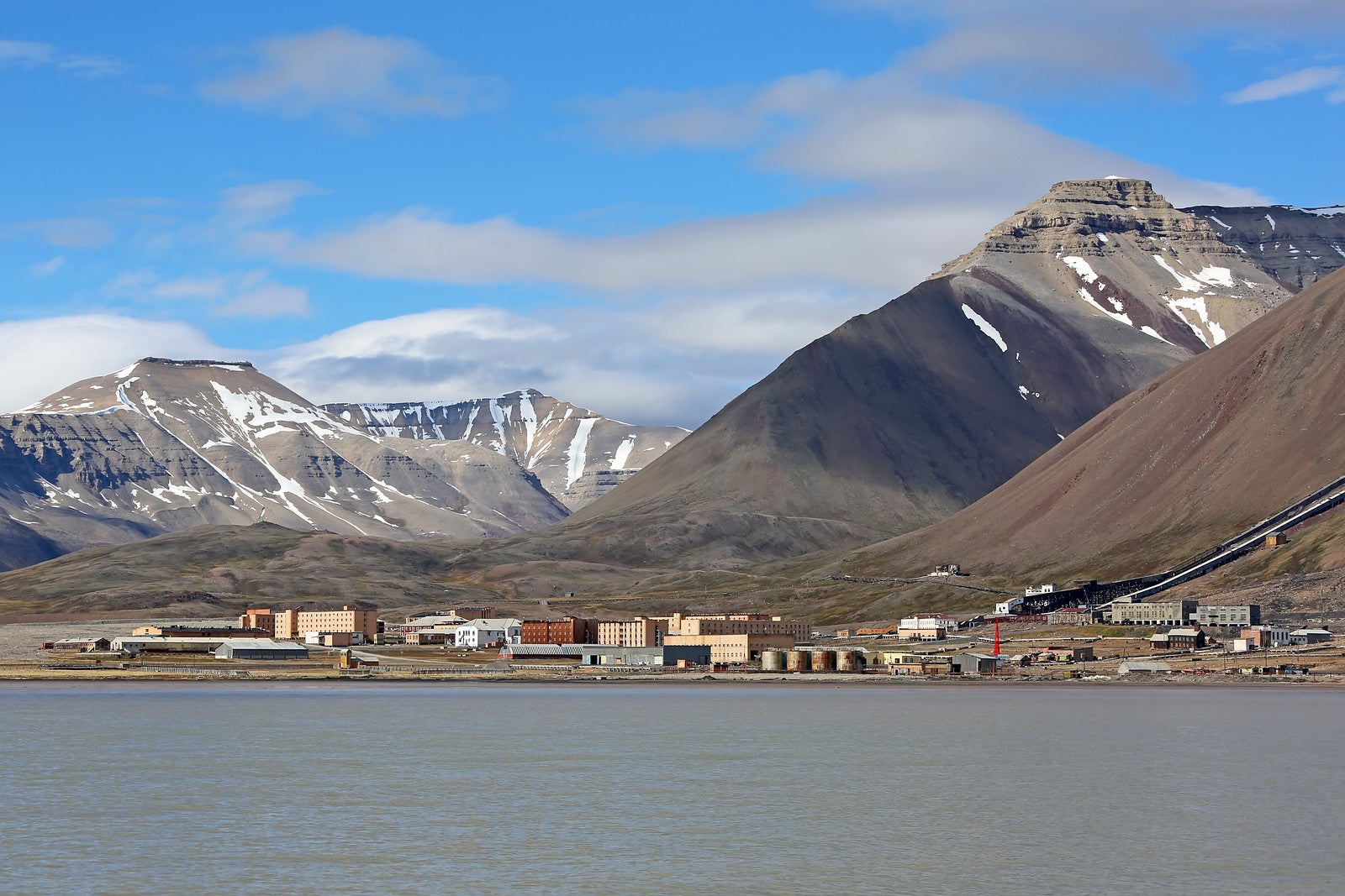 The stunning landscape of Pyramiden in Svalbard