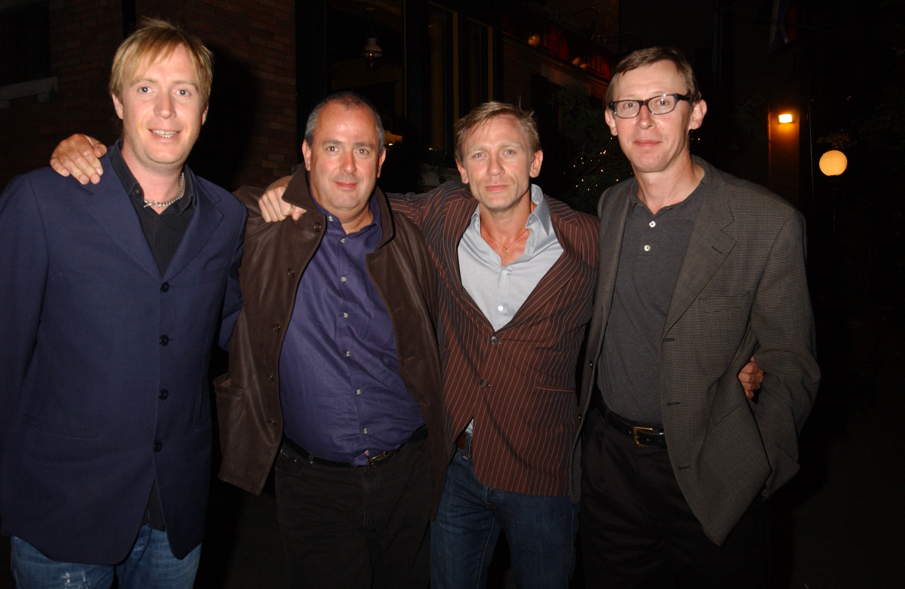 Michell with Rhys Ifans, Daniel Craig and Kevin Loader