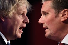 Boris Johnson’s ‘jokes wearing thin’, says Keir Starmer as poll shows public prefers Labour leader’s speech