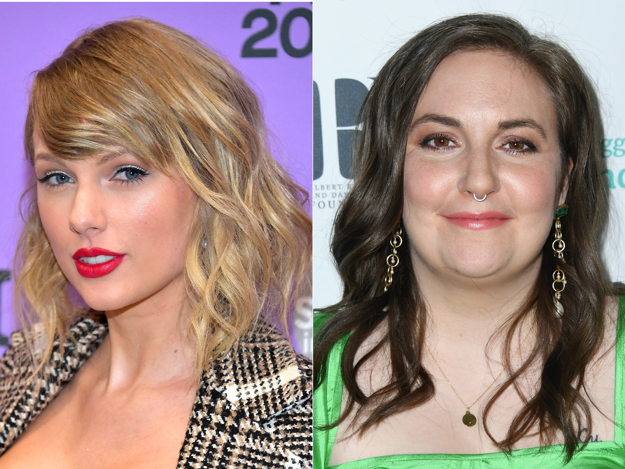 <p>Taylor Swift and Lena Dunham</p>