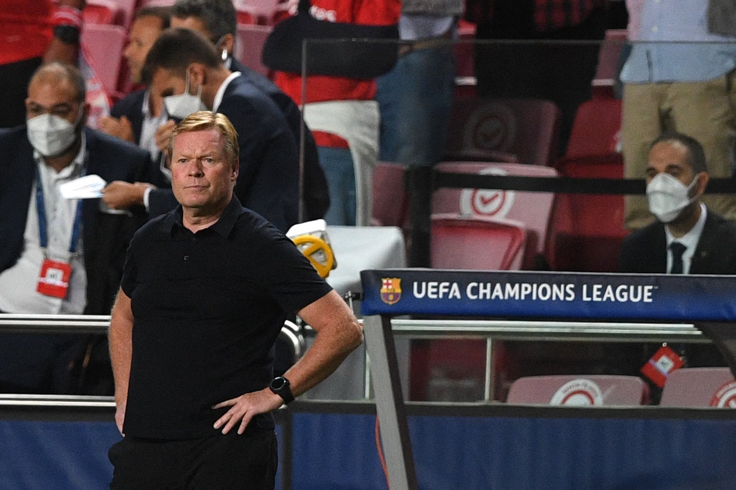 Ronald Koeman reacts after defeat in Lisbon