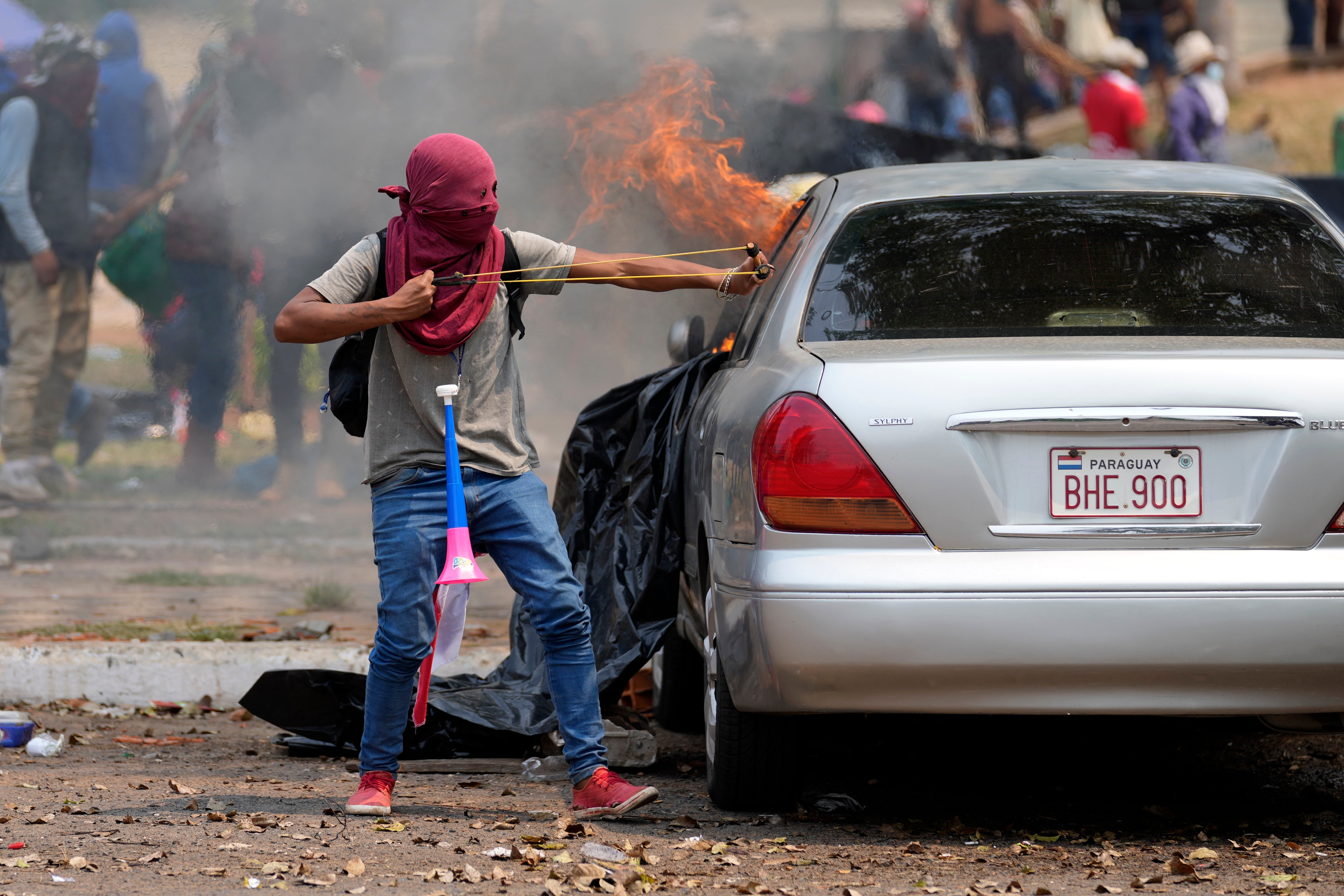 APTOPIX Paraguay Indigenous Protest