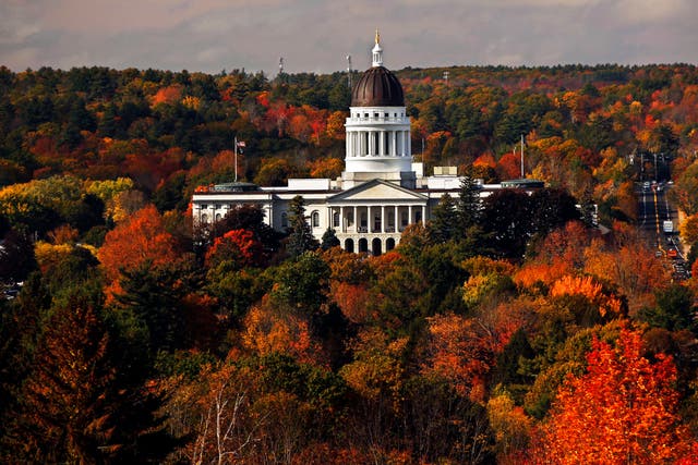 <p>The Maine capitol building in the city of Augusta, pictured in 2017 </p>
