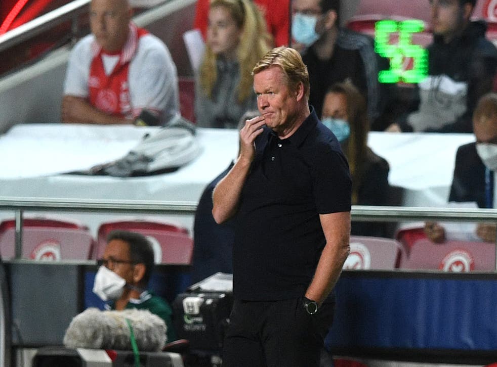 <p>Ronald Koeman is under increased pressure after Barcelona were comfortably beaten by Benfica </p>