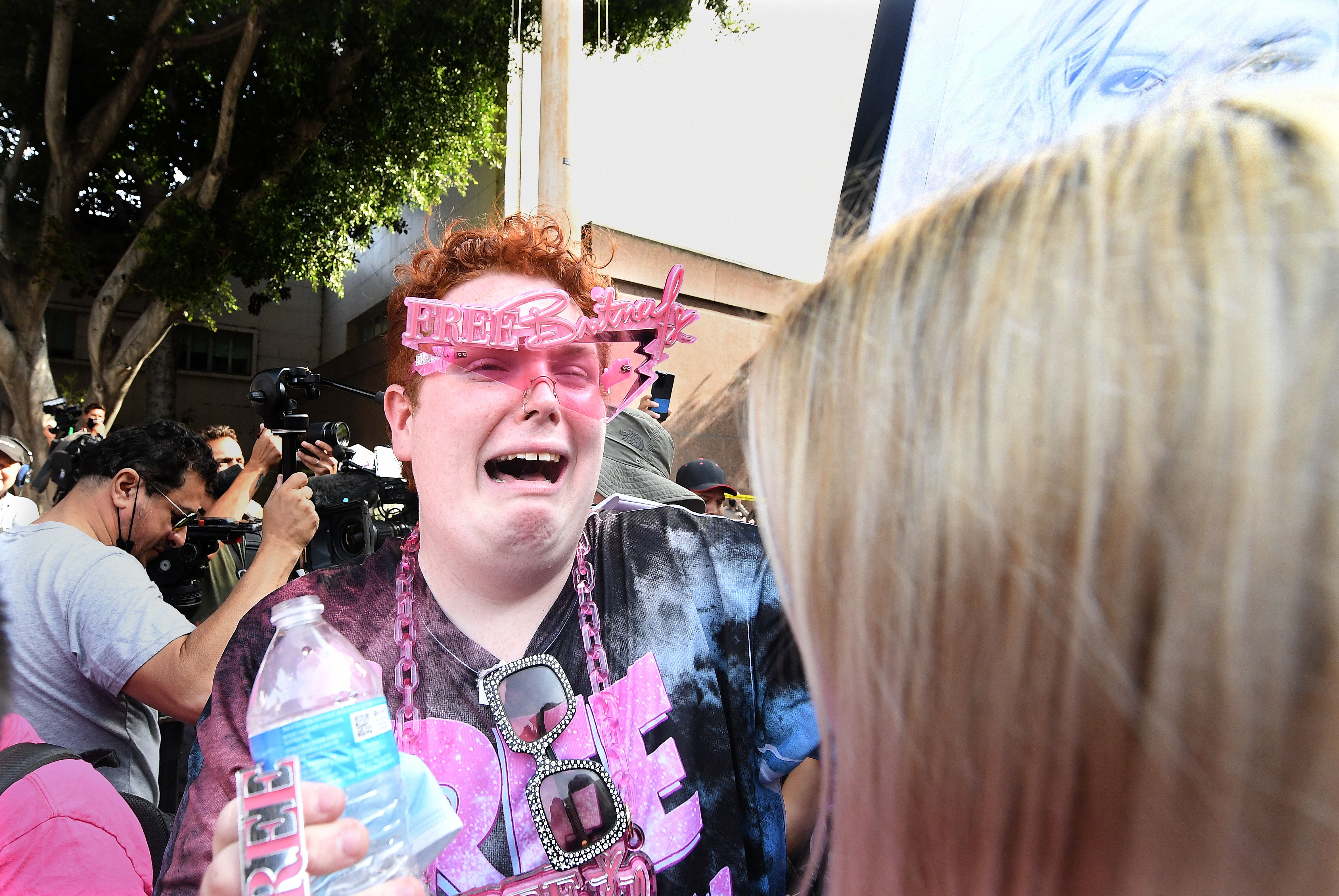 Ecstatic Britney fan celebrates the news
