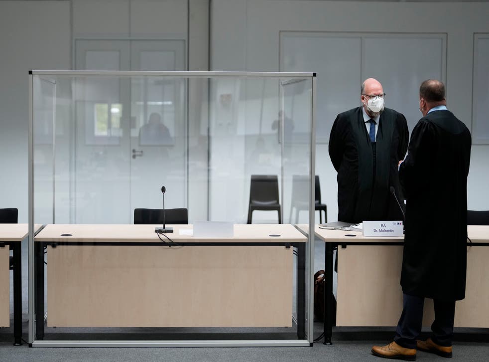 <p>An empty seat at the courtroom in Itzehoe on Thursday morning </p>