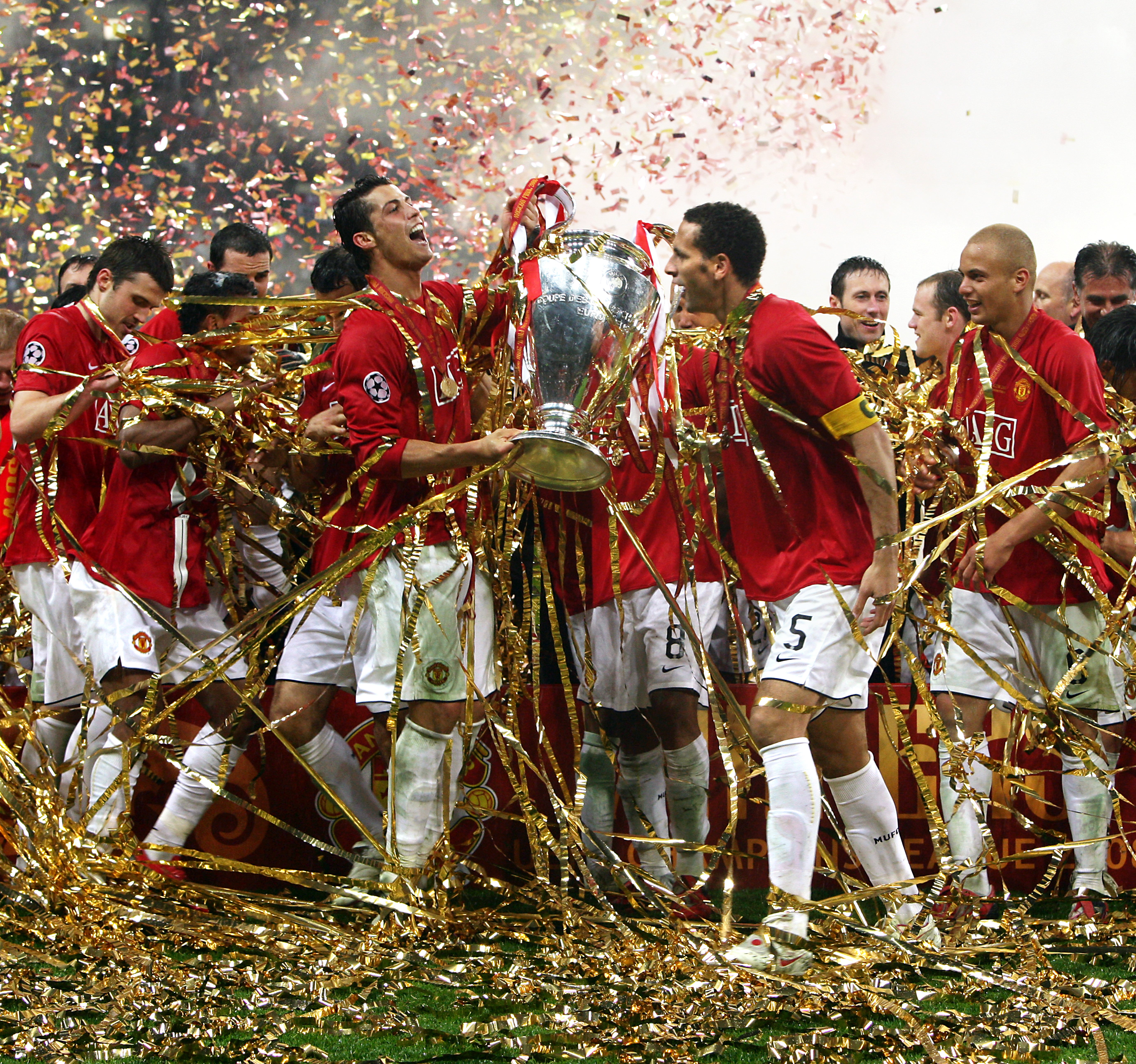 Cristiano Ronaldo won the Champions League with United in 2008 (Martin Rickett/PA)