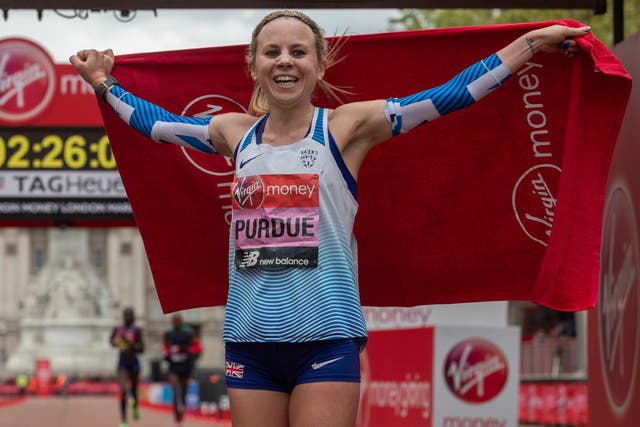 Charlotte Purdue wants to bounce back from the disappointment on missing out of the Olympics at the Virgin Money London Marathon on Sunday (Eddie Keogh/London Marathon/PA)