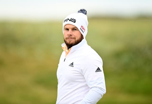 Tyrrell Hatton earned a share of the lead at the Alfred Dunhill Links Championship on Thursday (Malcolm Mackenzie/PA)