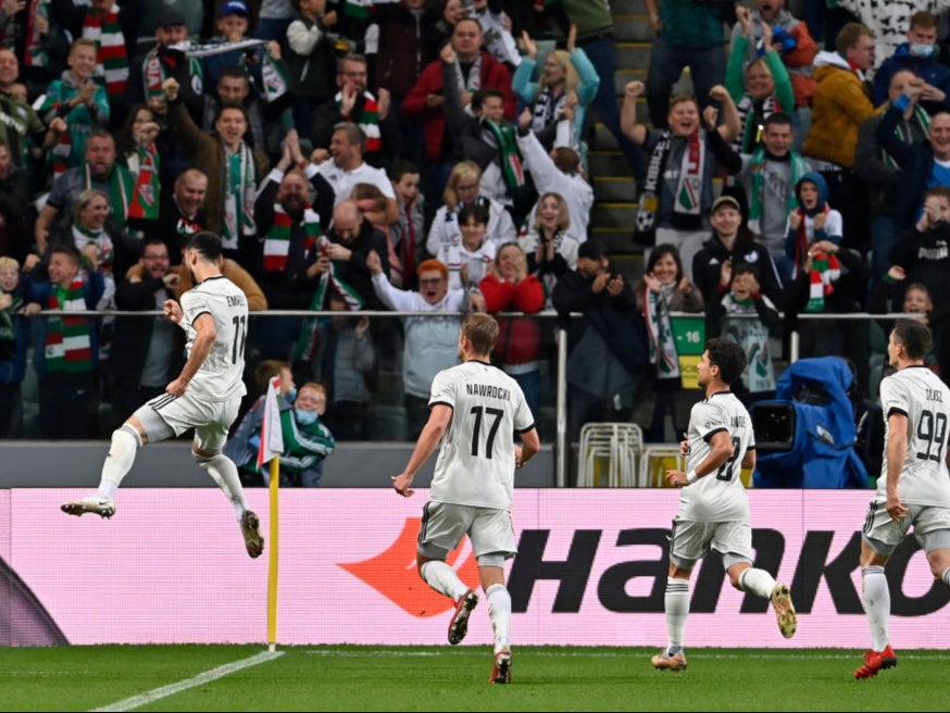 Emreli’s first half goal handed Legia Warsaw a huge victory over Leicester