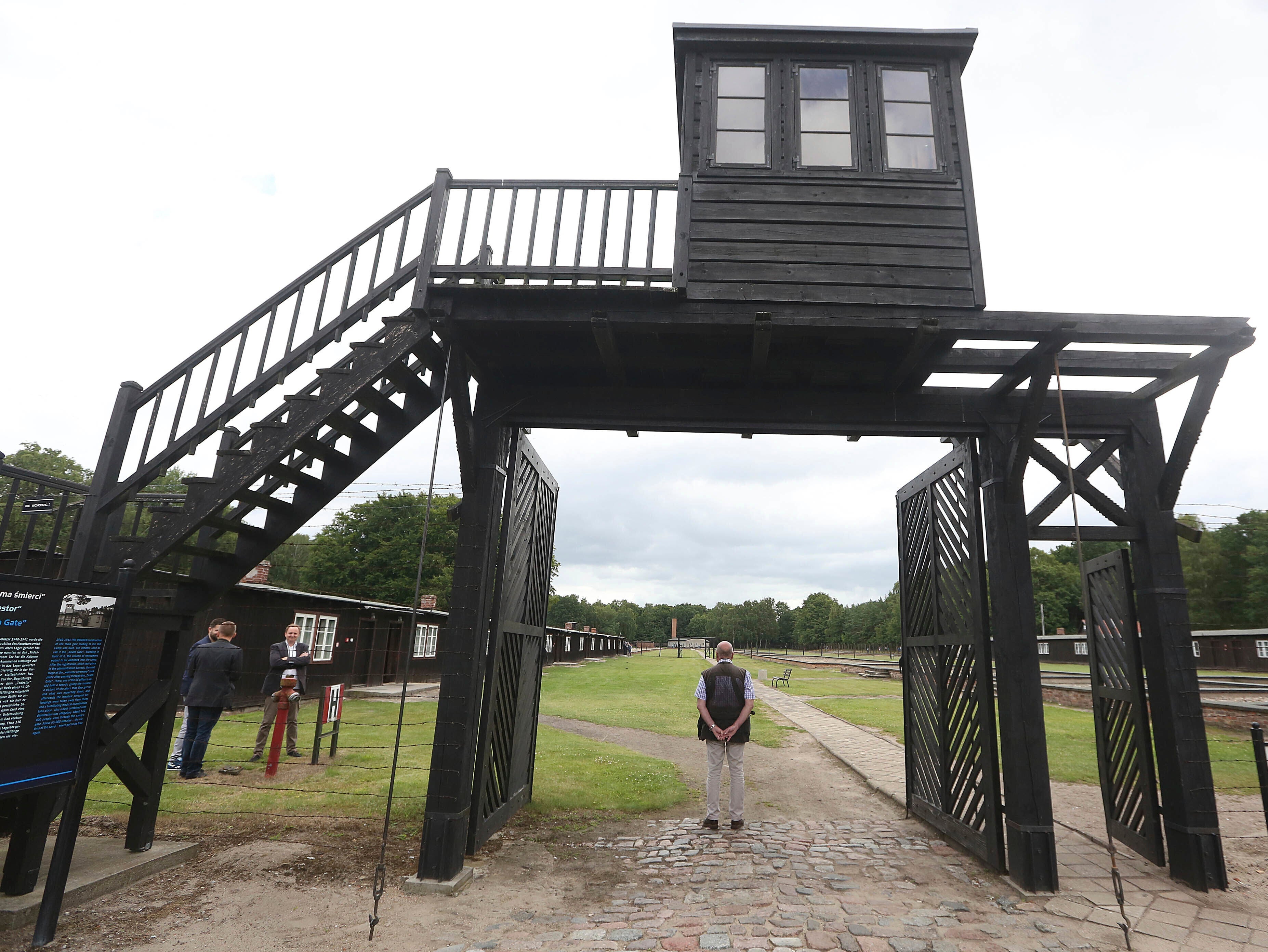 The entrance to the former Stutthof concentration camp