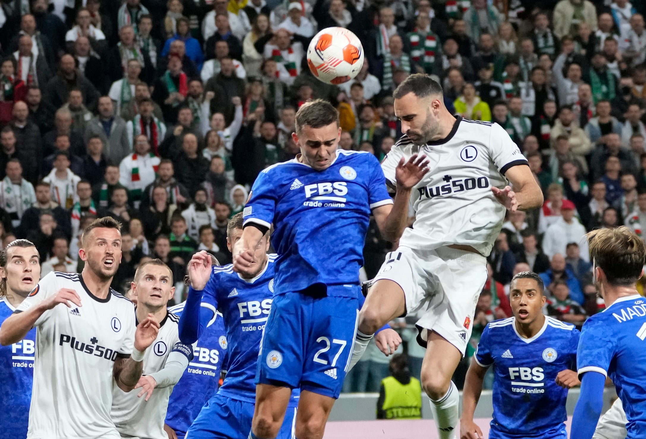 Legia beat Leicester 1-0 in Warsaw on Thursday. (Czarek Sokolowski/AP)