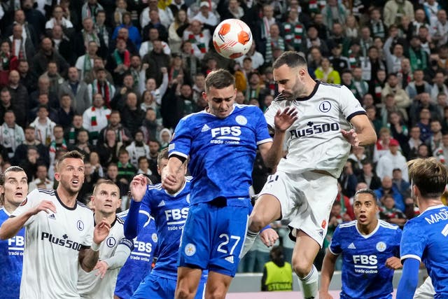 Legia beat Leicester 1-0 in Warsaw on Thursday. (Czarek Sokolowski/AP)