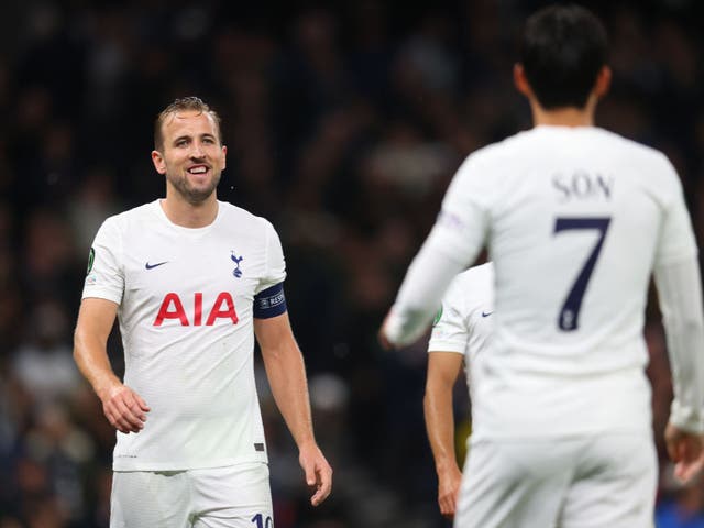 <p>Kane scored a hat-trick as Spurs beat NS Mura to earn their first win in Europe’s third tier competition</p>