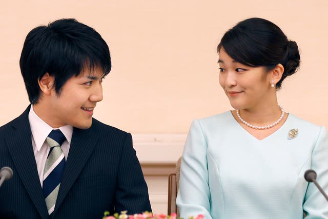 <p>Japan's Princess Mako and her fiance Kei Komuro announced their engagement in 2017 </p>