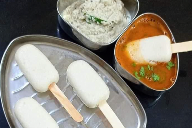 <p>The contentious Idli with an ice cream stick, that has left social media users divided </p>
