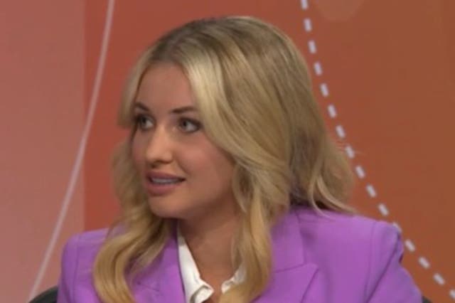 <p>Amy Hart on Question Time</p>