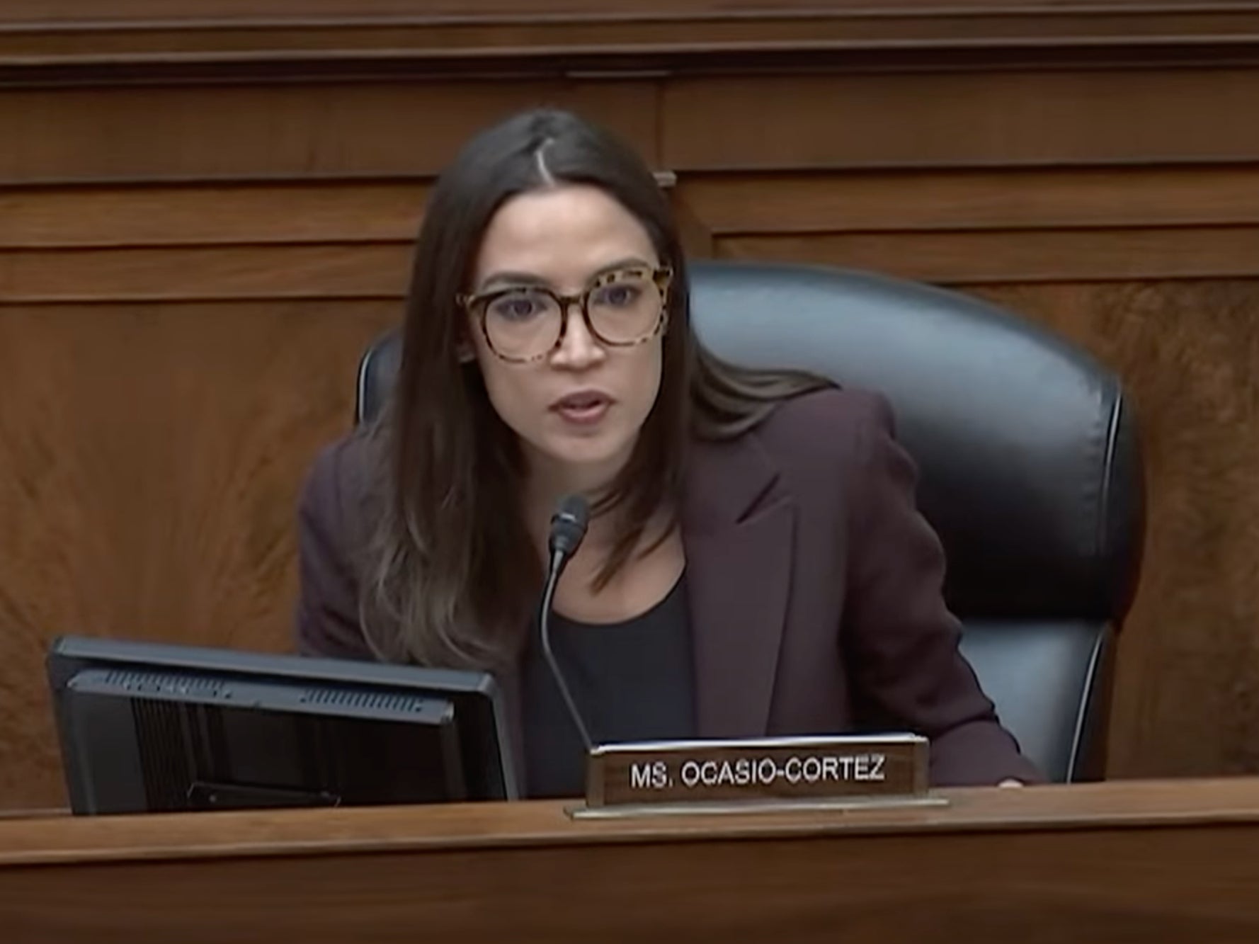 File: New York Representative Alexandria Ocasio-Cortez hit out at fellow lawmaker for bizarre anime video depicting her