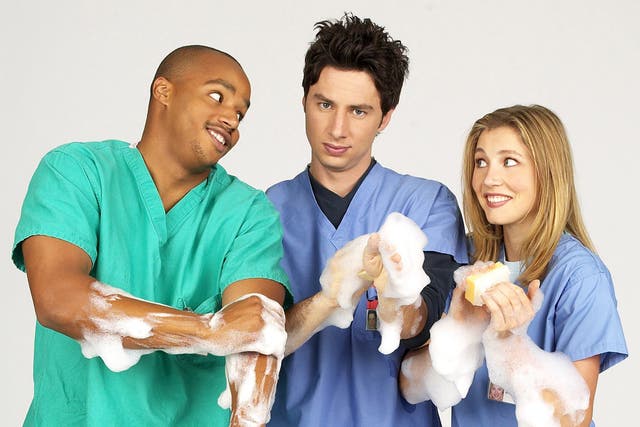<p>‘I was doing some of the craziest s*** I’ve ever done in my career’: Donald Faison, Zach Braff and Sarah Chalke in ‘Scrubs’ </p>