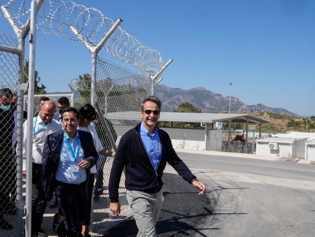 <p>Kyriakos Mitsotakis claimed his policies had ‘crushed’ migrant-smuggling networks </p>