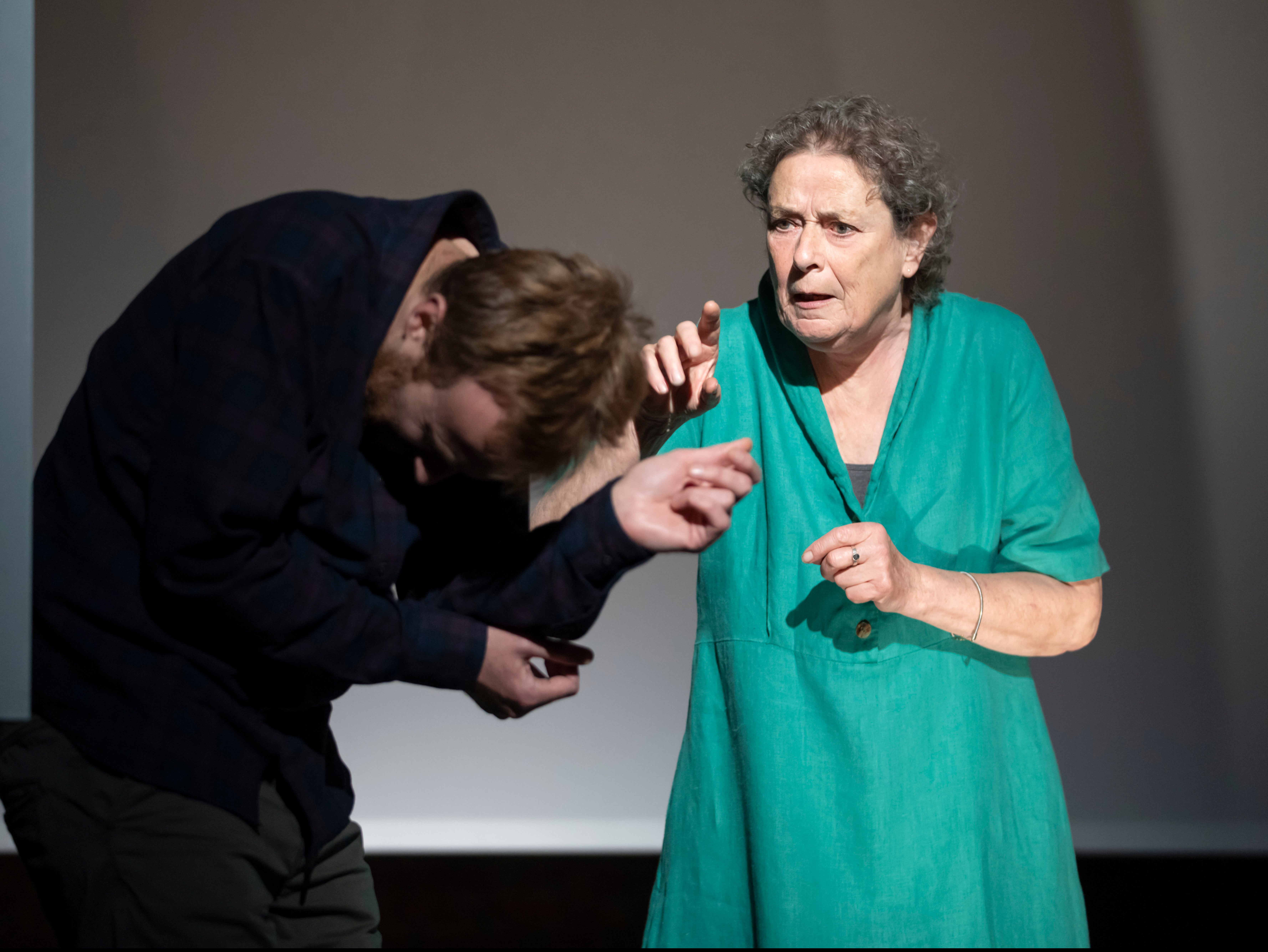 John Heffernan and Linda Bassett in Churchill’s short play