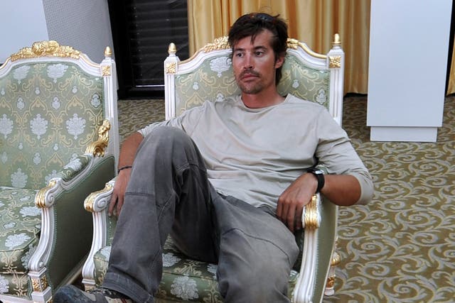 <p>A photo taken on September 29, 2011 shows US freelance reporter James Foley resting in a room at the airport of Sirte, Libya</p>