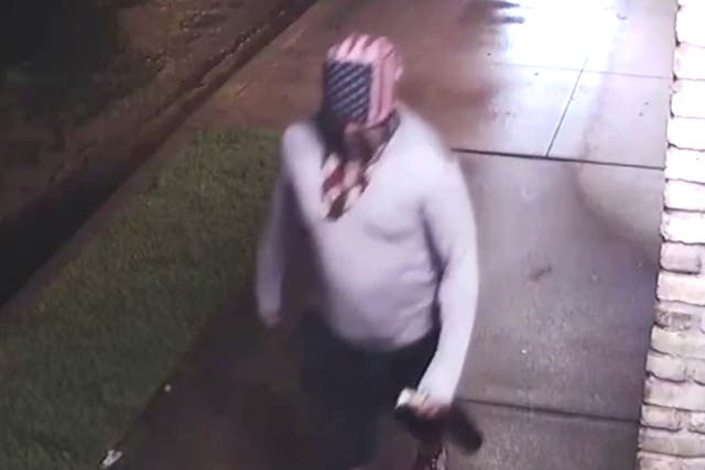 <p>Surveillance camera footage of suspect </p>