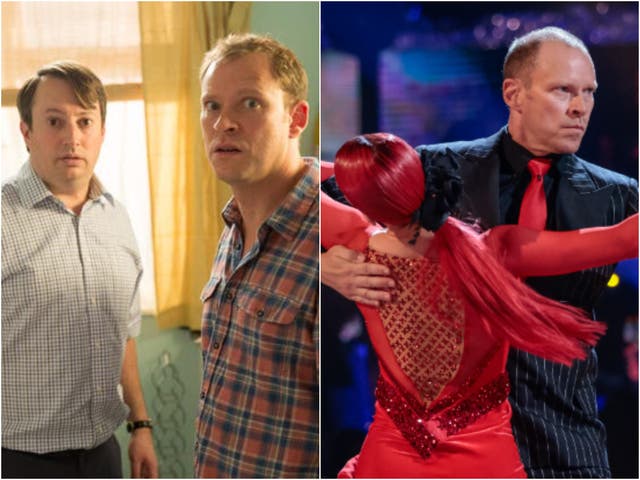 <p>Mitchell and Webb in ‘Peep Show’ and Webb on ‘Strictly’ </p>