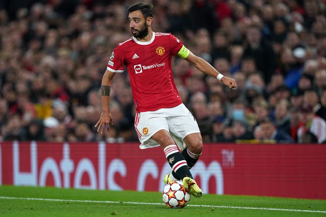 Bruno Fernandes has voiced his frustration at Manchester United’s recent performances (Martin Rickett/PA)