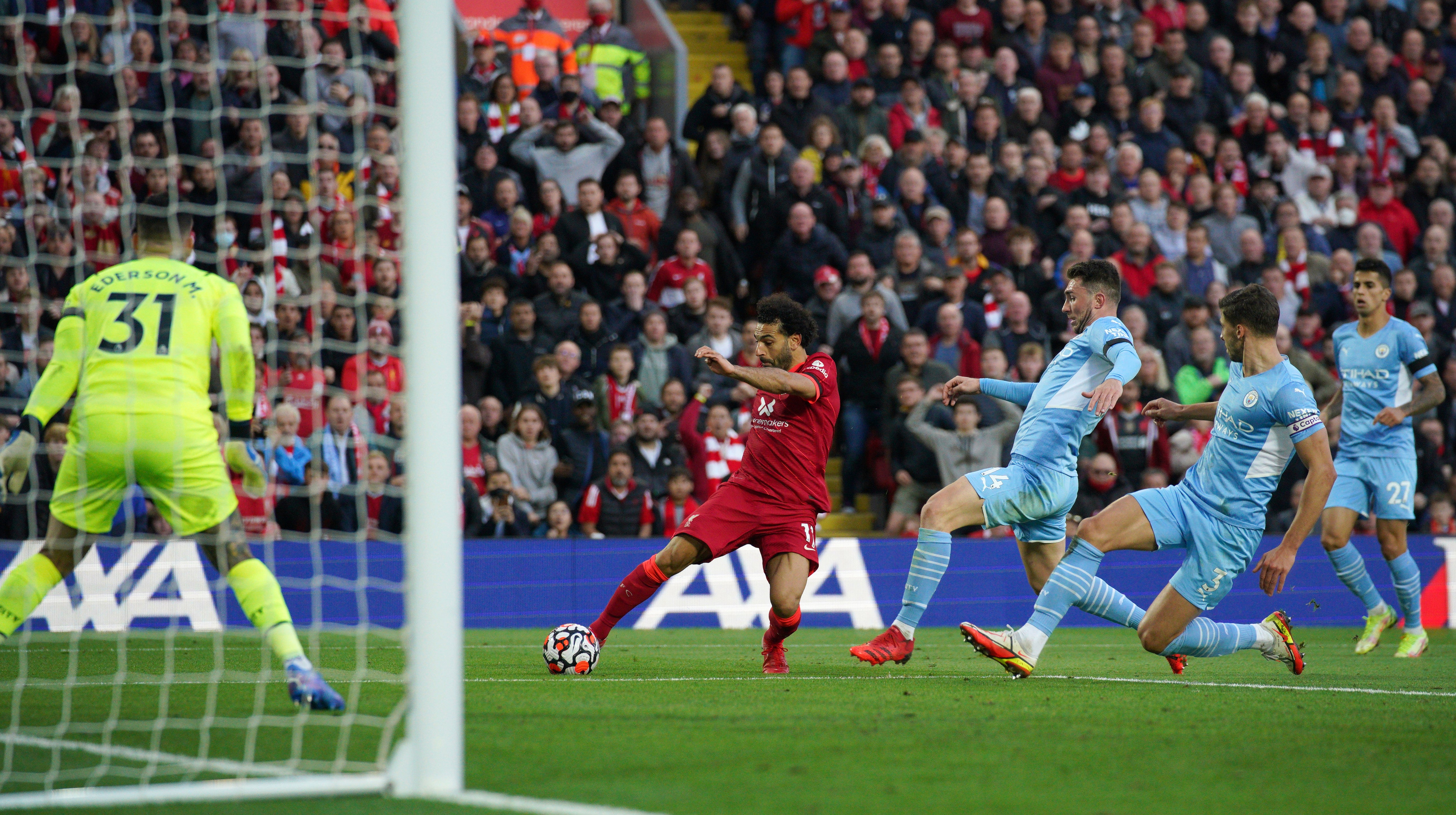 Mohamed Salah scored for Liverpool in their 2-2 draw against Manchester City (Peter Byrne/PA)