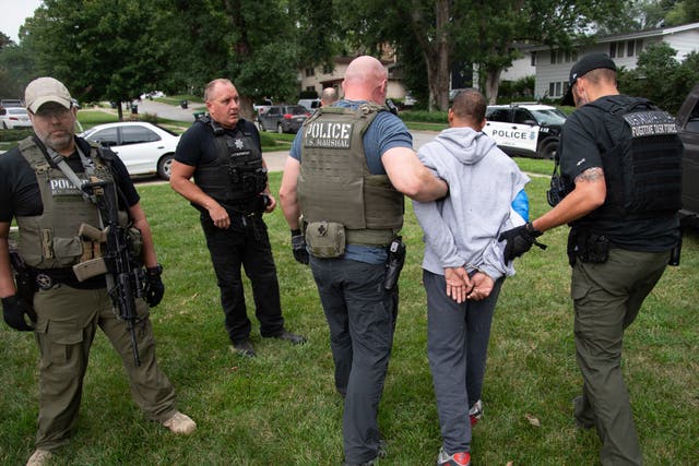 <p>A four-month operation led by the US Marshals Service Metro Fugitive Task Force and the Omaha Police Department to mitigate and dismantle gang activity in the Omaha metro area has resulted in 231 arrests</p>