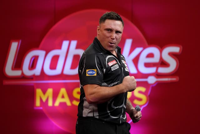 <p>Gerwyn Price averaged over 100 in his first-round victory over Michael Smith (Zac Goodwin/PA)</p>