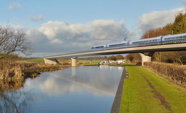 Transport Secretary Grant Shapps has signalled that a major rethink of the HS2 project between Birmingham and Leeds could be in order (HS2/PA)