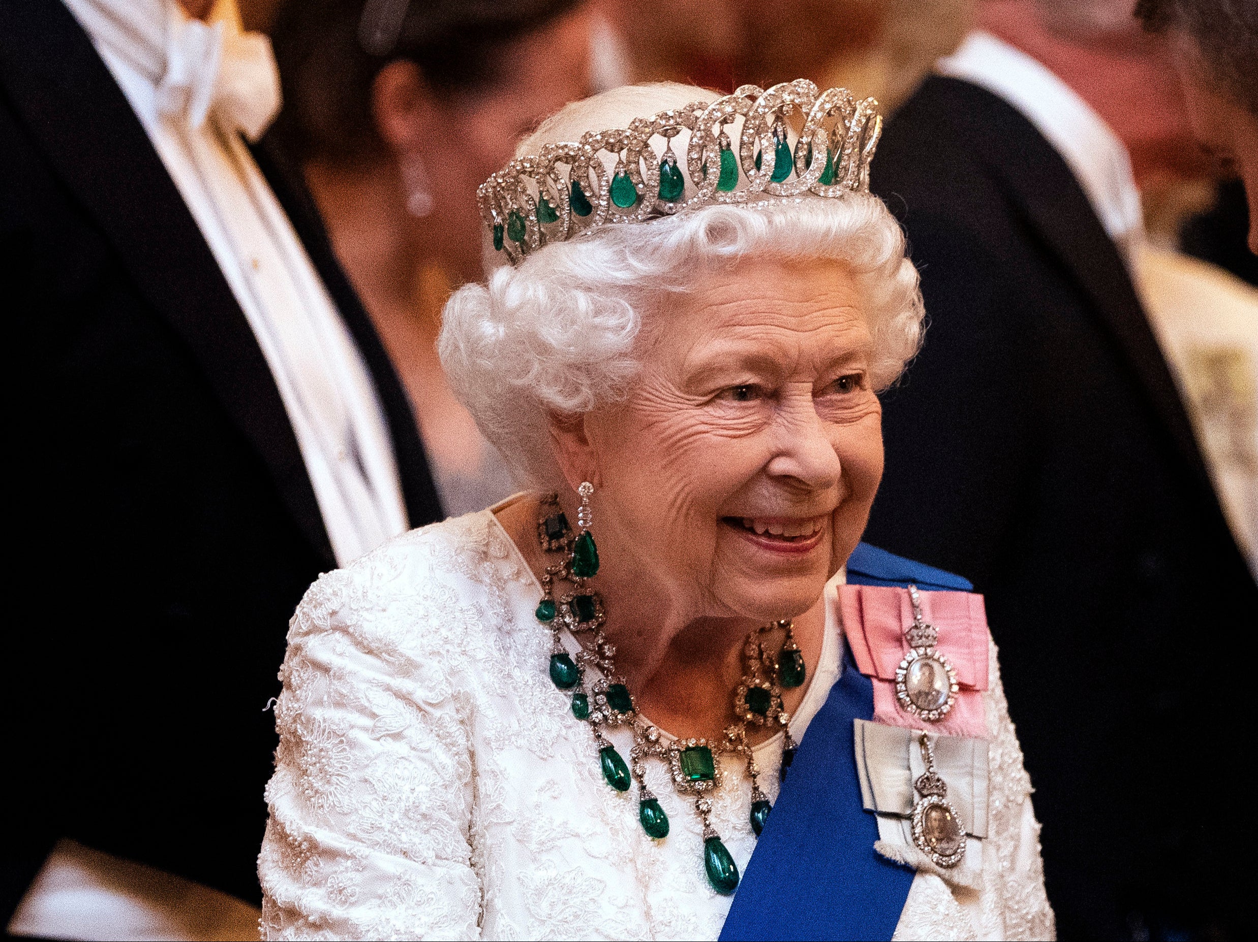 <p>Queen Elizabeth at Buckingham Palace in December 2019</p>