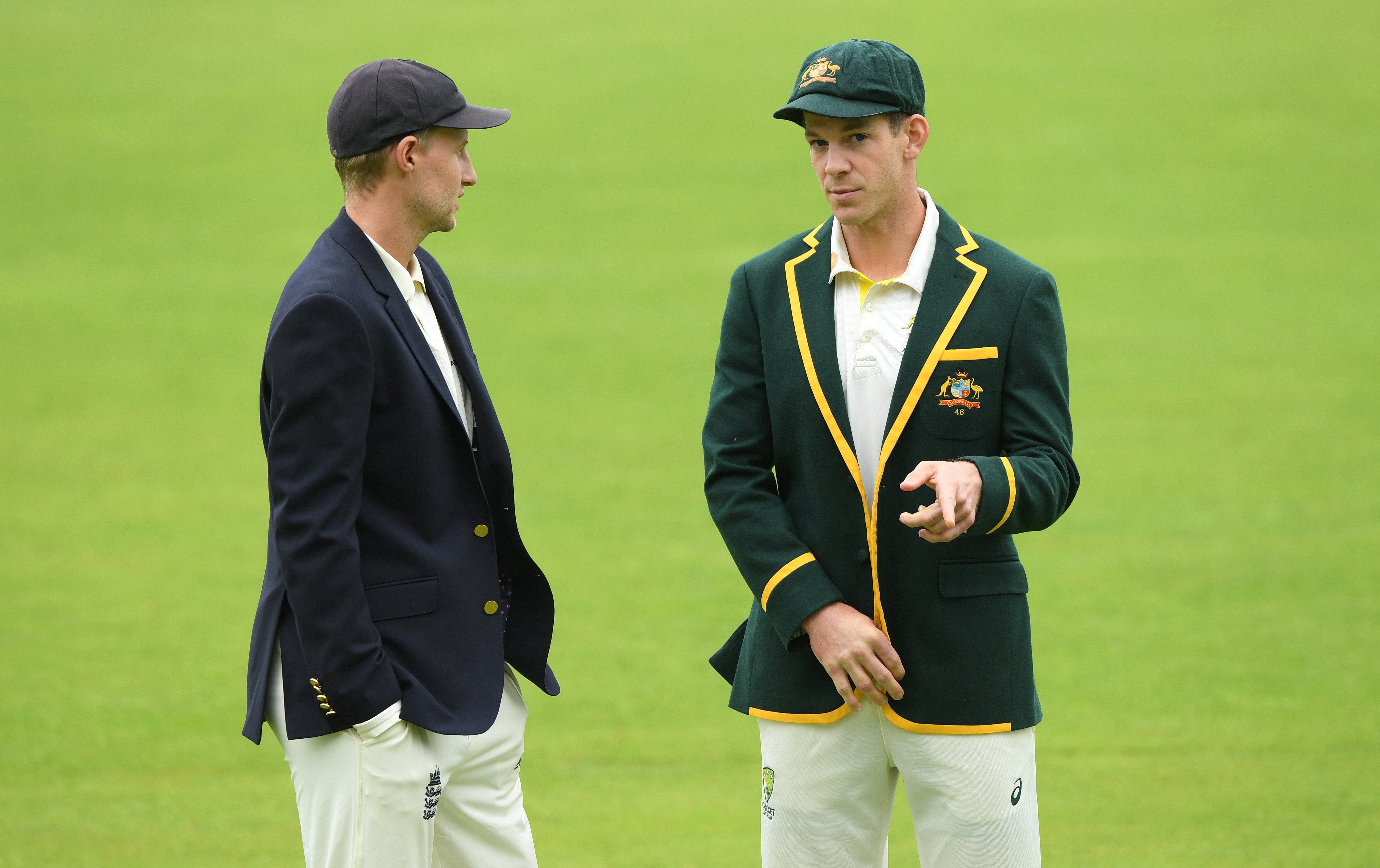 The Ashes series featuring England’s Joe Root (left) and Australia’s Tim Paine is in the balance