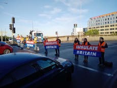 Insulate Britain activists in heated clash with drivers after blocking Blackwall Tunnel in London