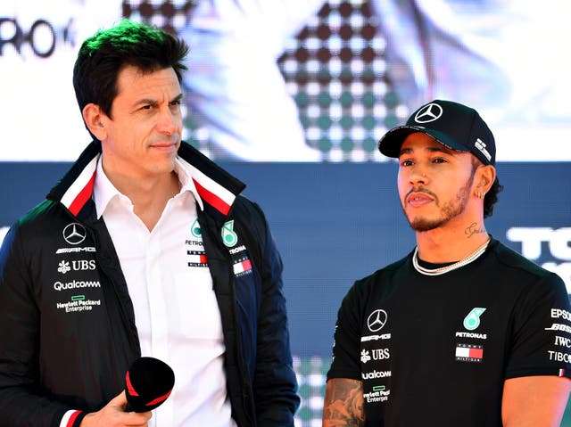 <p>Mercedes team principal Toto Wolff (left) says that Lewis Hamilton will never get over the controversial ending in Abu Dhabi </p>