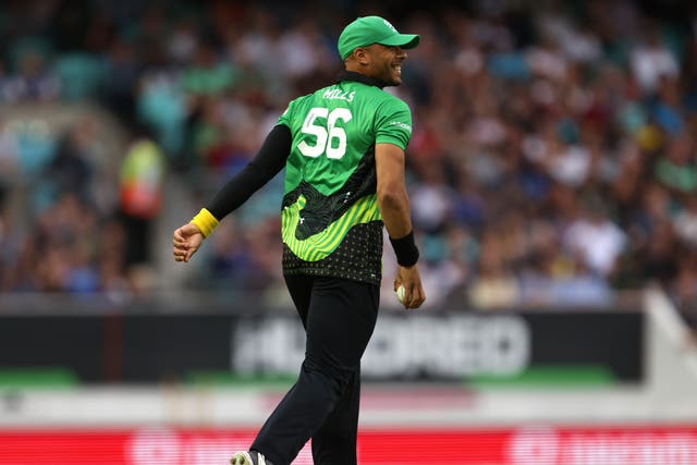 Southern Brave’s Tymal Mills celebrates the wicket of Trent Rockets’ D’arcy Short (not pictured) during The Hundred Eliminator match at the Kia Oval, London. Picture date: Friday August 20, 2021.