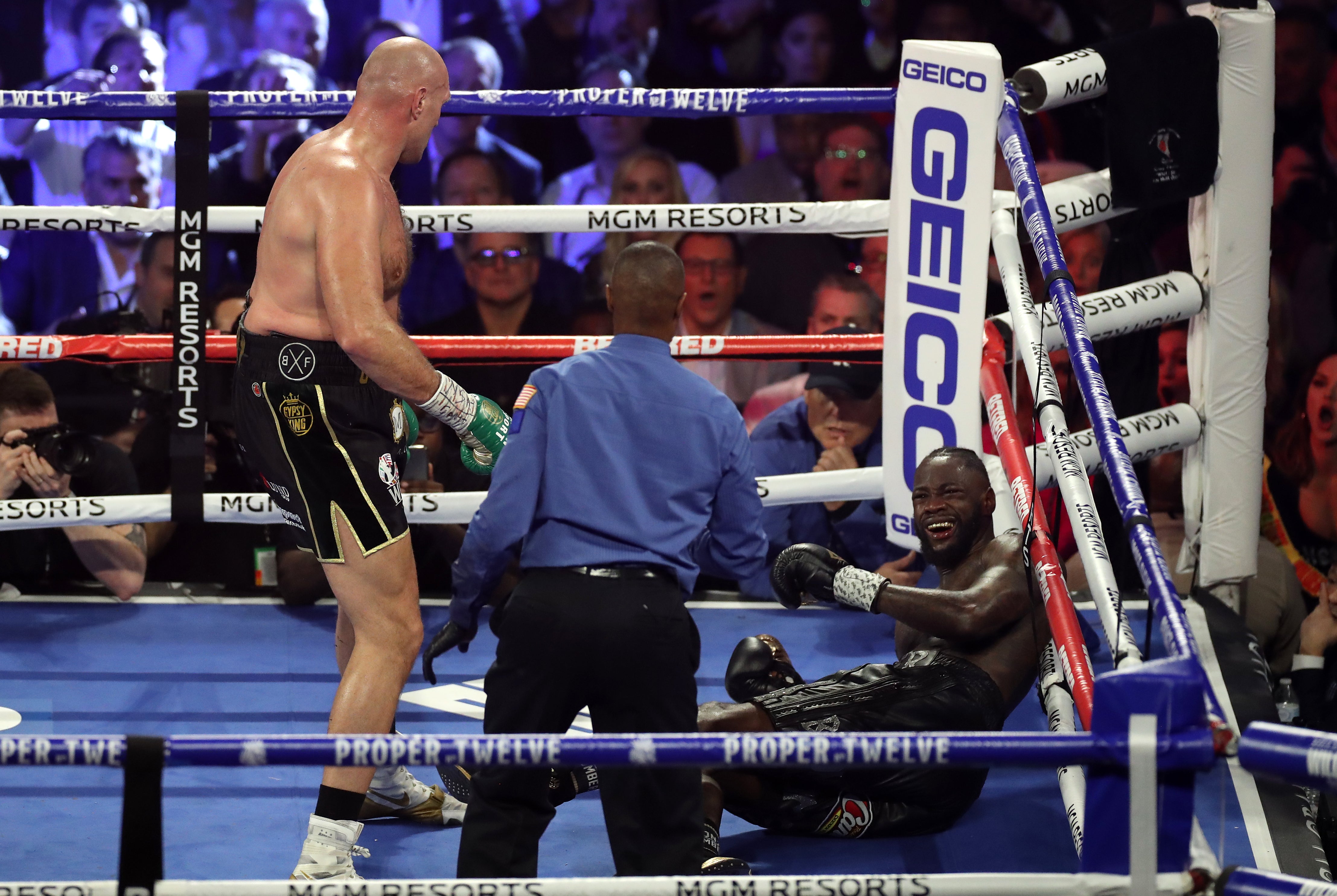 Tyson Fury, left, beat Deontay Wilder in their February 2020 rematch (Bradley Collyer/PA)