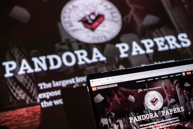 El logo de Pandora Papers