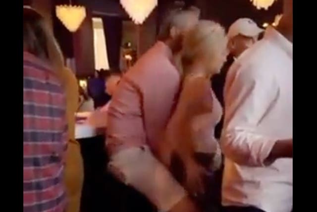 <p>A woman is under investigation after dancing next to NFL coach  Urban Meyer </p>