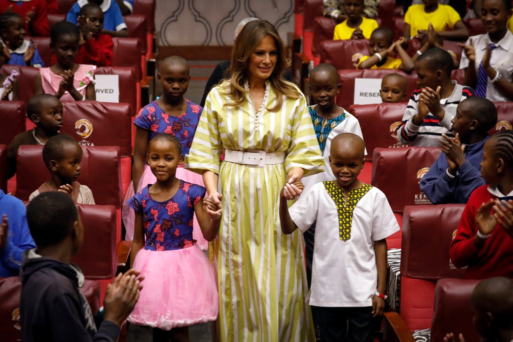 Melania wanted to send full-length mirrors to African children, book claims