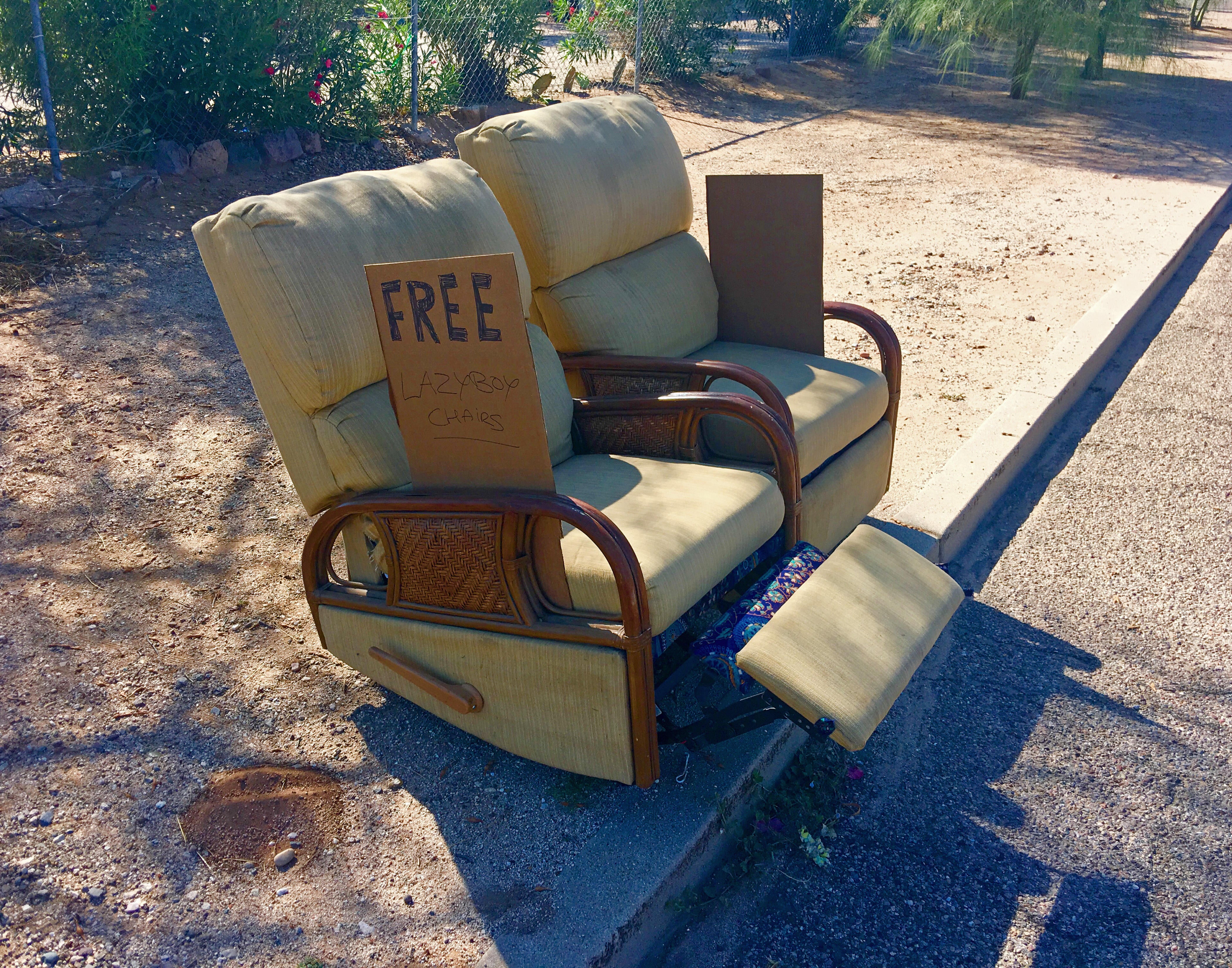 Two LaZyBoy rocking reclining chairs (Alamy/PA)
