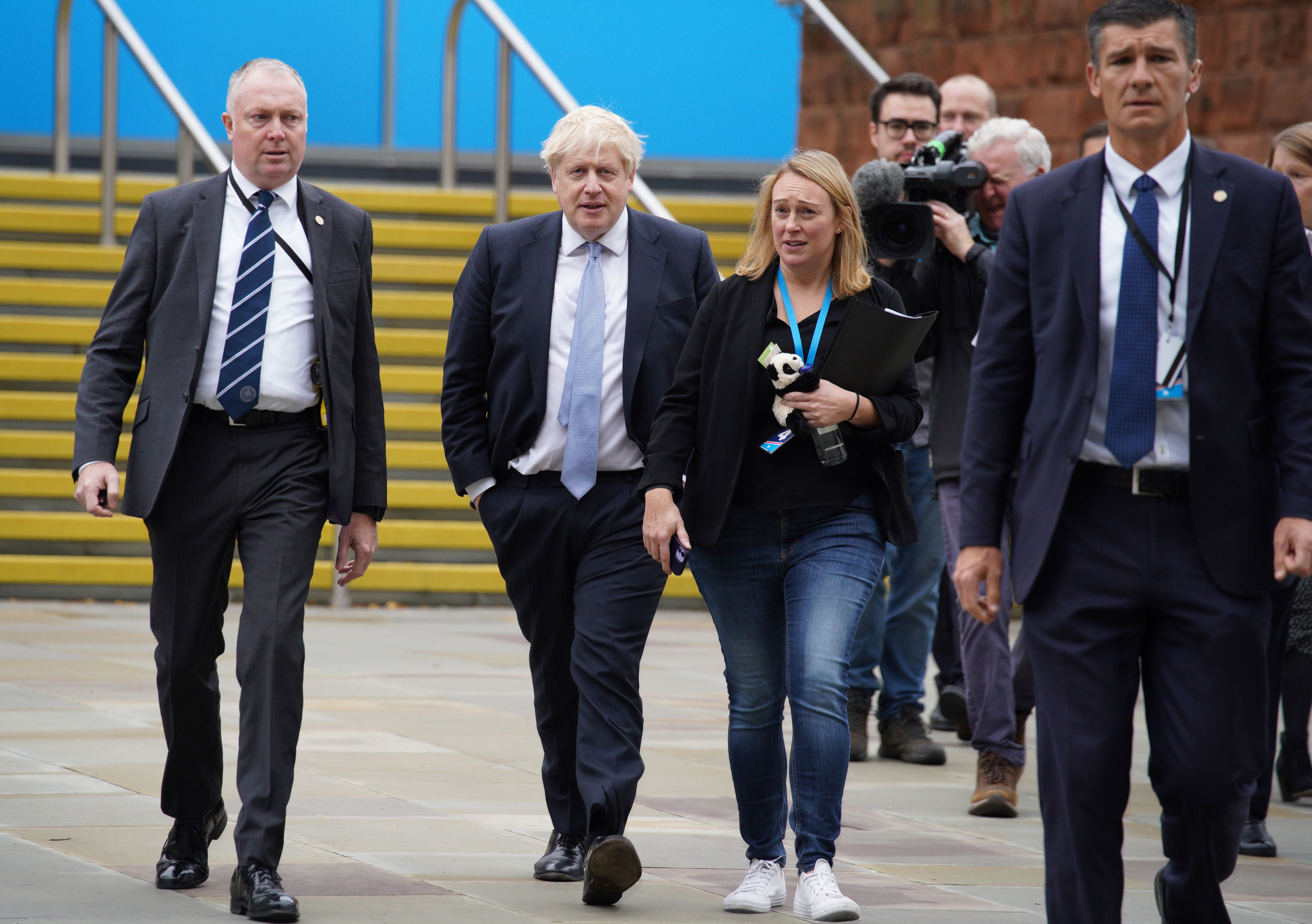 Boris Johnson at the Conservative Party conference in Manchester this week