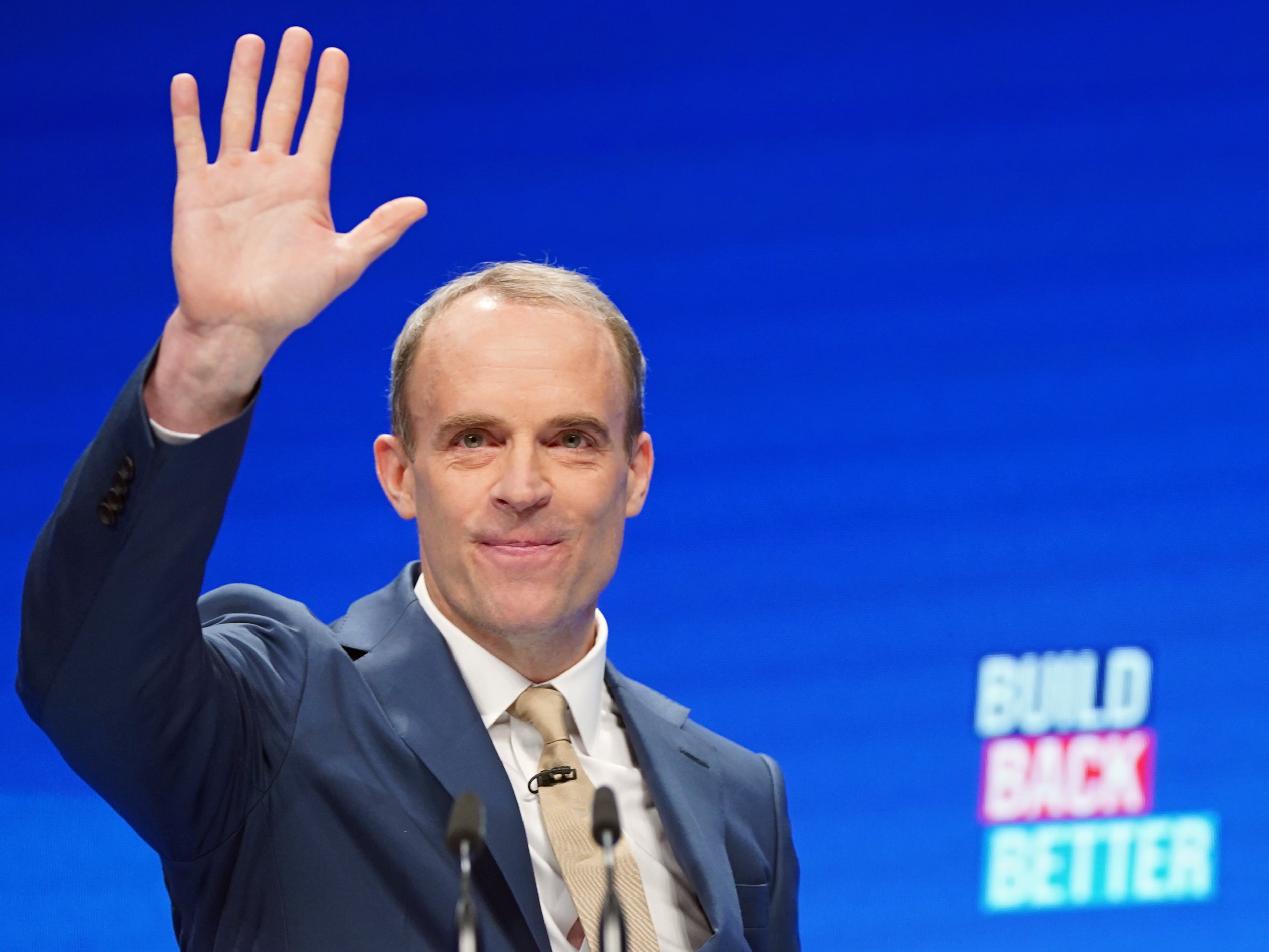 Mr Raab can hear the fading of the applause he won at Tory party conference