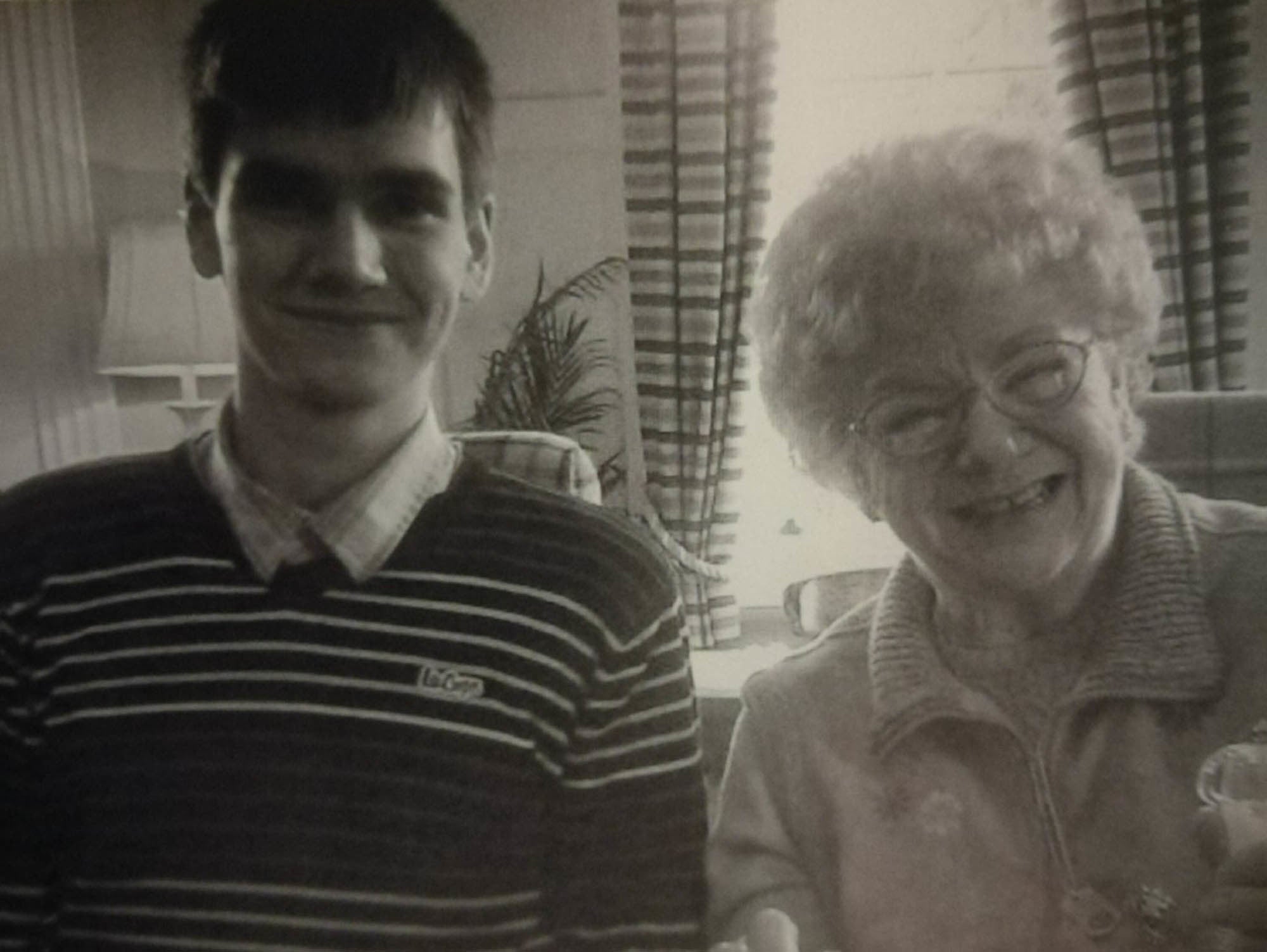 Daniel Whitworth with his Grandmother, Barbara Whitworth
